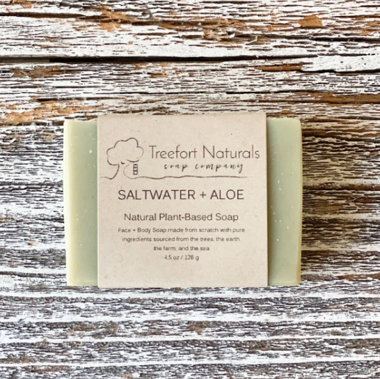 All natural soap bars, handmade, Connecticut, small batch, saltwater + aloe
