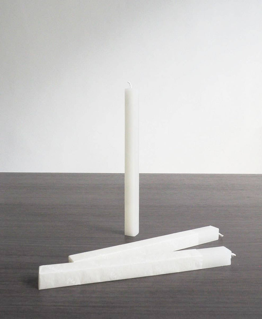 Square Taper Candle White Lotus - Eco Evolution