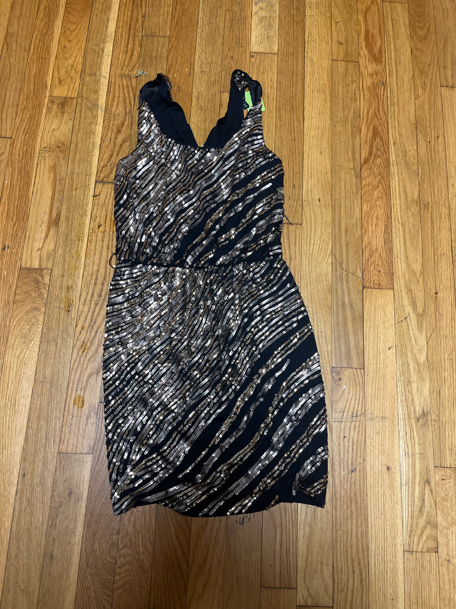 express black and silver sequin dress Women's Silver Sequin Dress main image 1