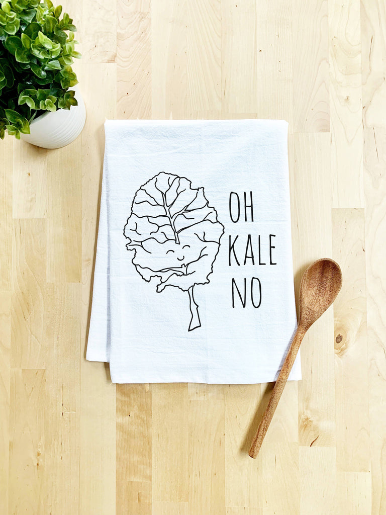 tea towels, dish towels, dish cloth, kitchen towel, funny kitchen, handmade, screen printed, hand drawn, 100% cotton, made in usa, eco-friendly ink, kitchen decor, kale, veg, vegetables, funny kale decor, food, pun, oh hell no, best sell