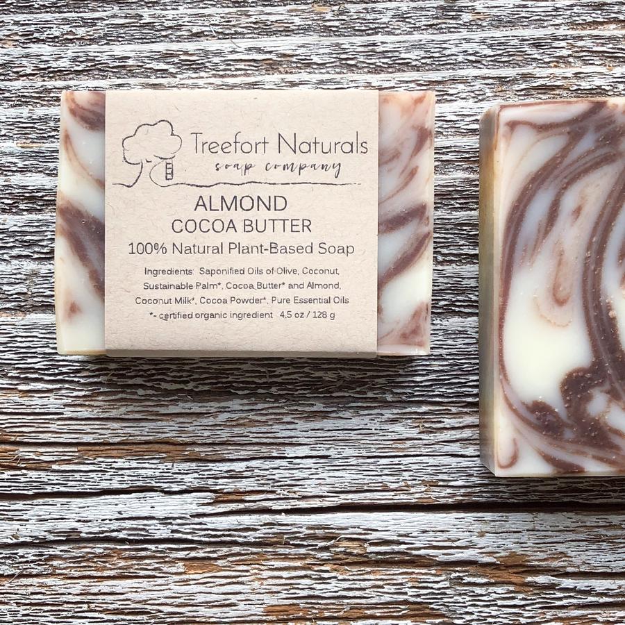 All natural soap bars, handmade, Connecticut, small batch, almond cocoa butter