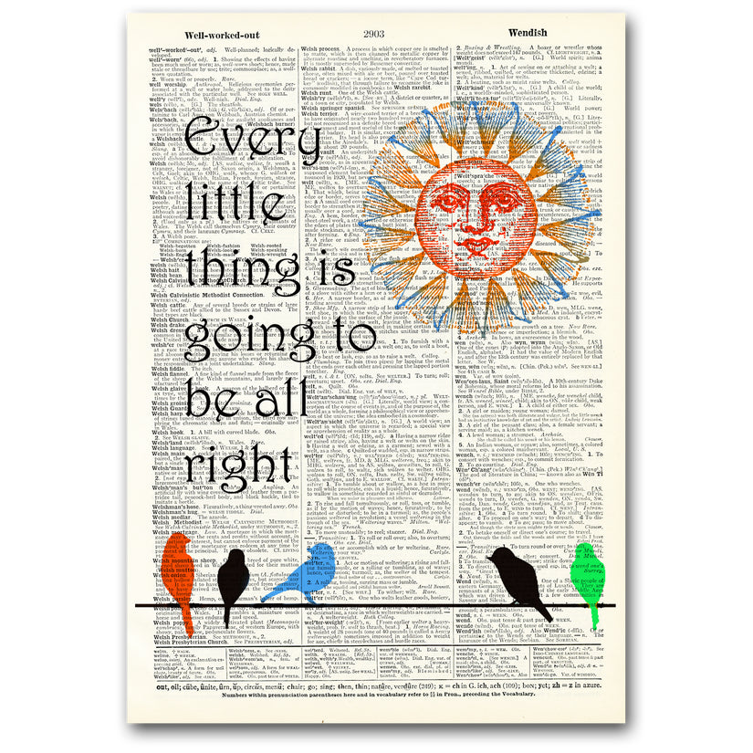 Every Little Thing - Vintage Dictionary Wall Art - Eco Evolution