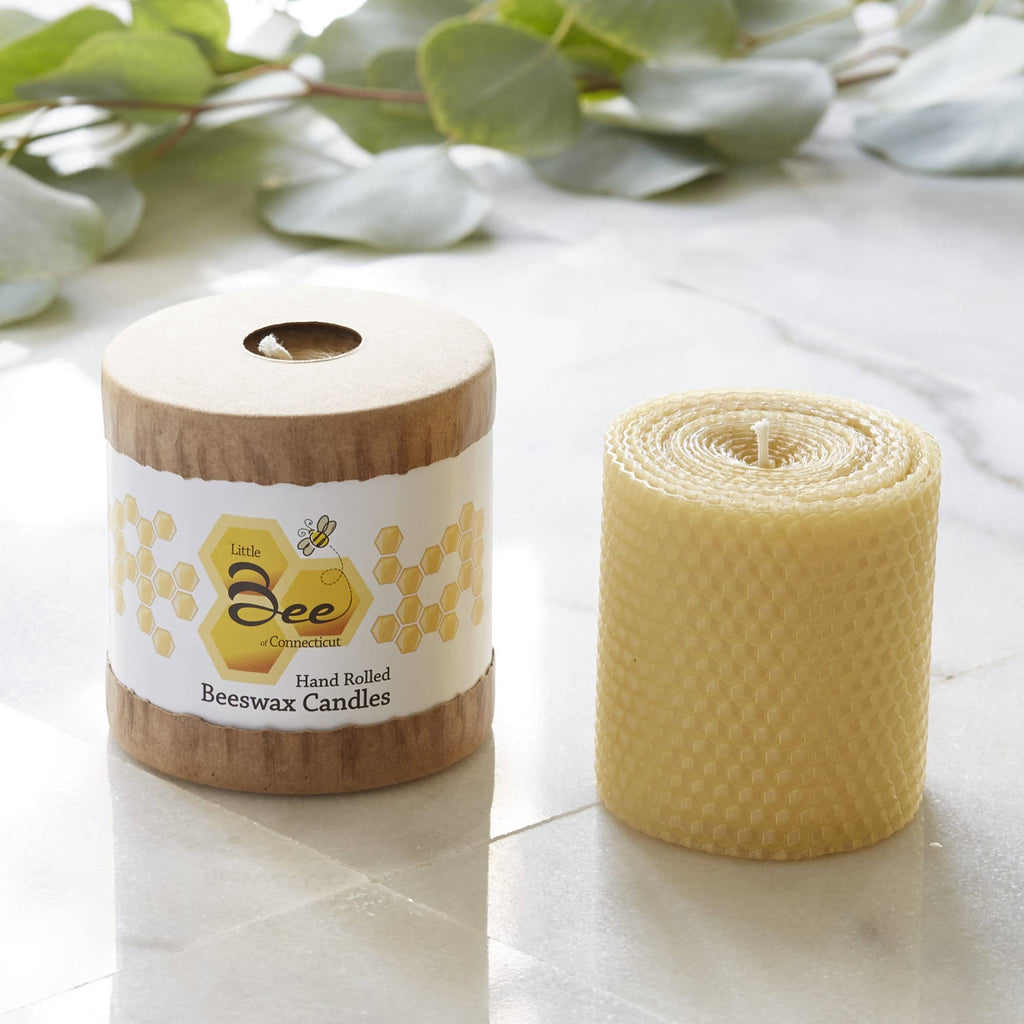 3" Hand Rolled Beeswax Pillar Candle - Eco Evolution