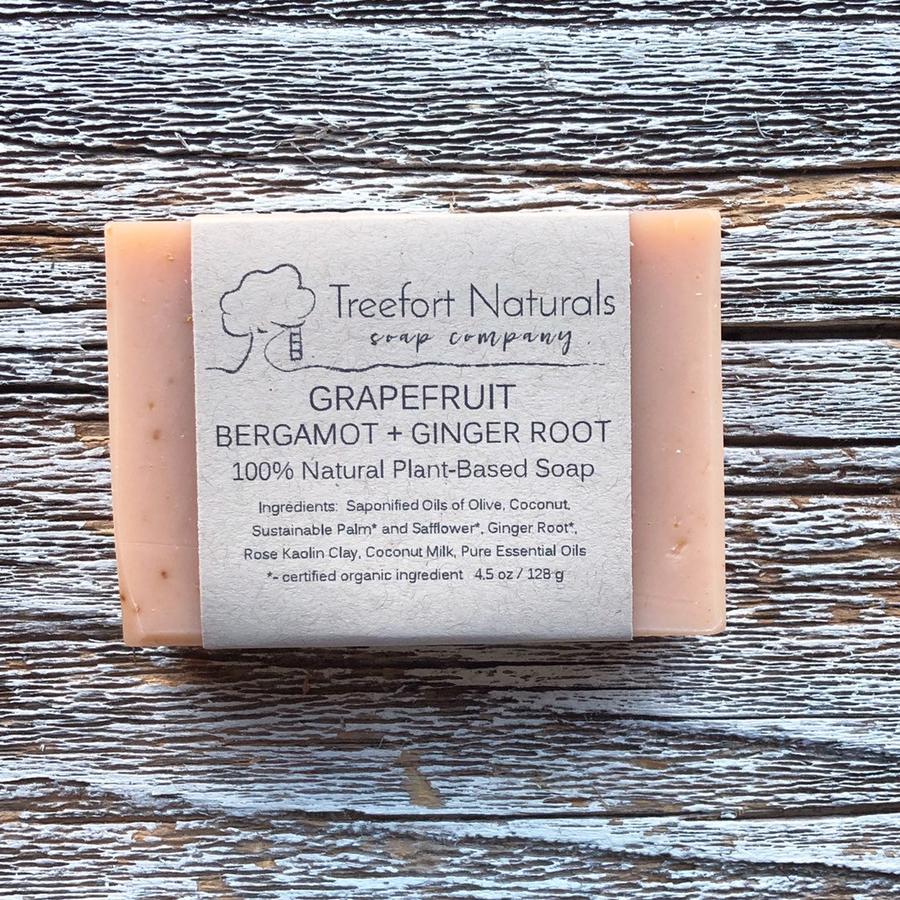 All natural soap bars, handmade, Connecticut, small batch, grapefruit bergamont + ginger root
