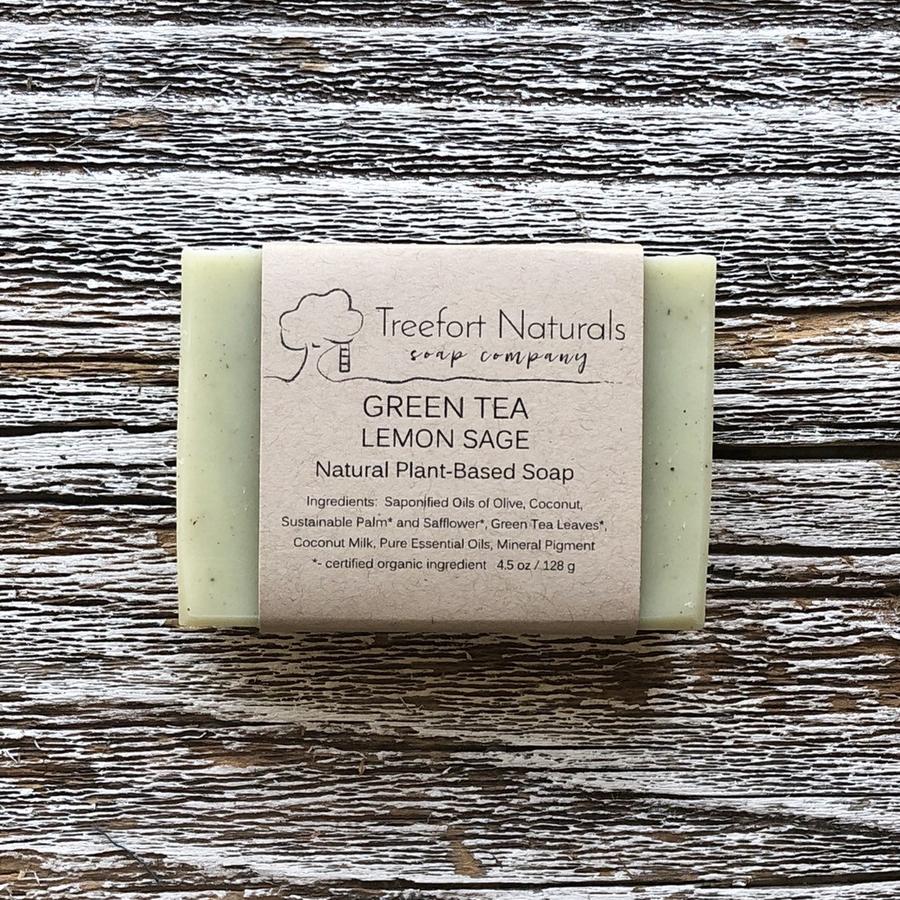 All natural soap bars, handmade, Connecticut, small batch, green tea lemon sage