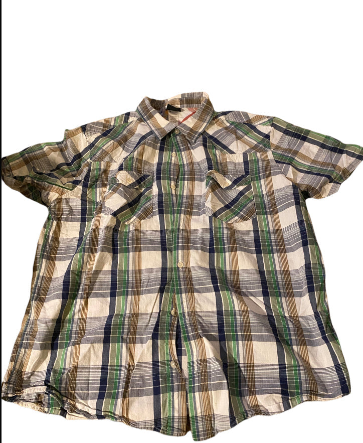 Patagonia Short Sleeve Plaid Shirt - XL- pre-loved - Eco Evolution