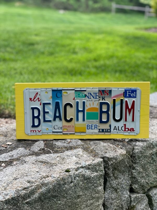 Signs made from License Plates - Eco Evolution