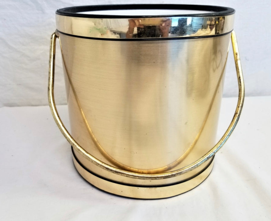 Vintage 3 Qt. Polished Brass Mylar Ice Bucket With Bale Handle By Kraftware - Eco Evolution