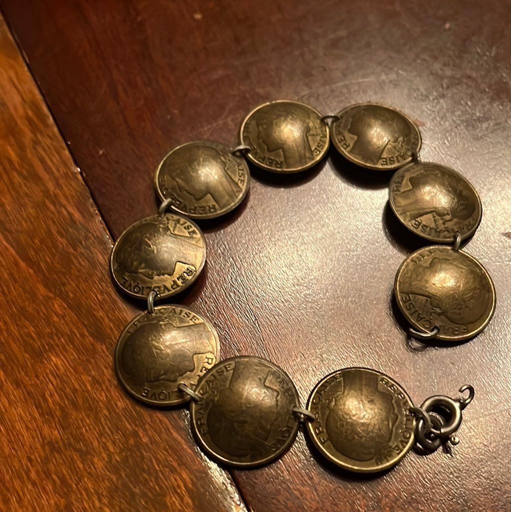 Vintage French Coin Bracelet - Eco Evolution