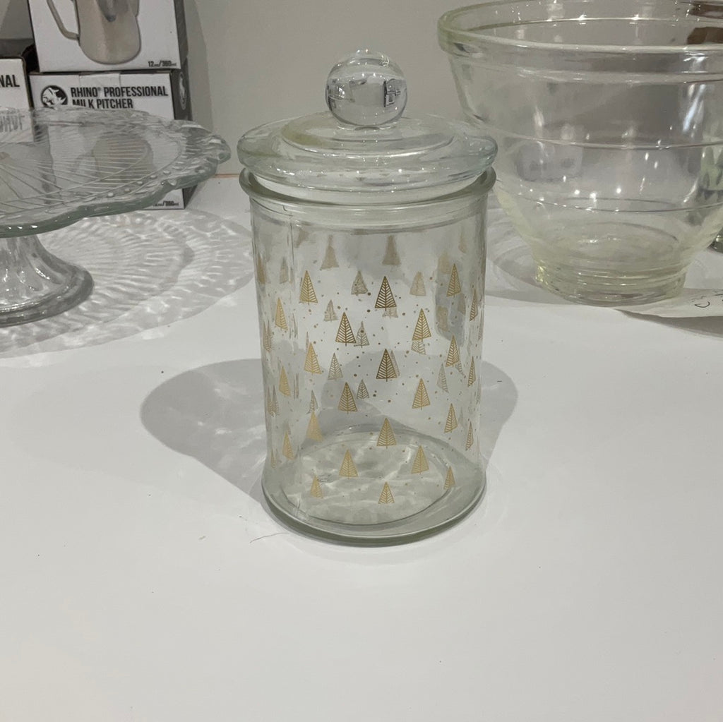 Glass Jar With Gold Trees - Eco Evolution
