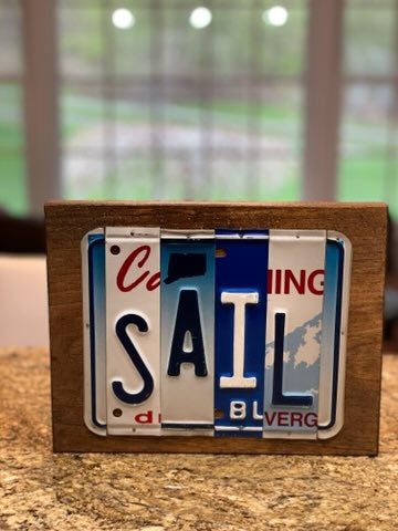 Signs made from License Plates - Eco Evolution