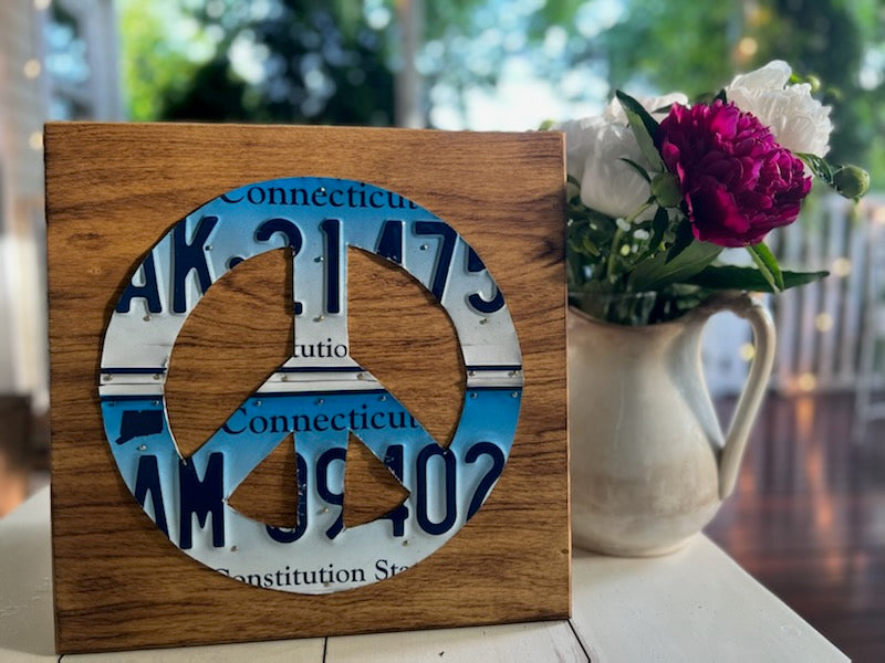 Signs made from License Plates - Eco Evolution