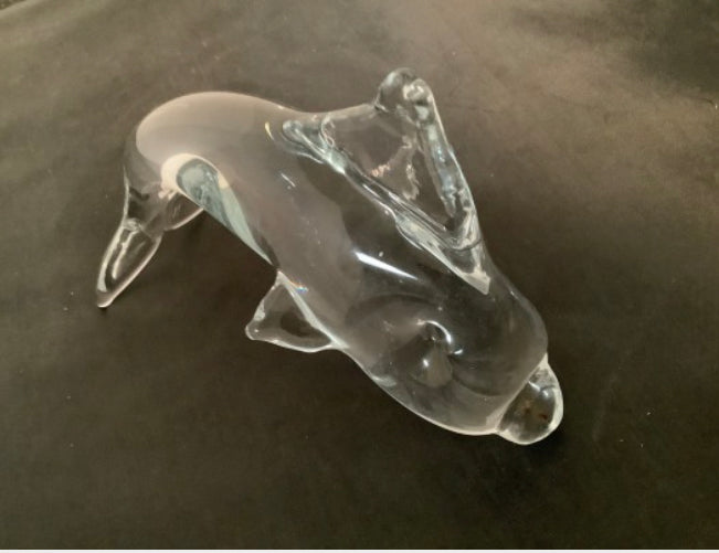VINTAGE GLASS FIGURES. DOLPHIN, BIRD, AND WHALE. HAND BLOWN GLASS IN CANADA - Eco Evolution