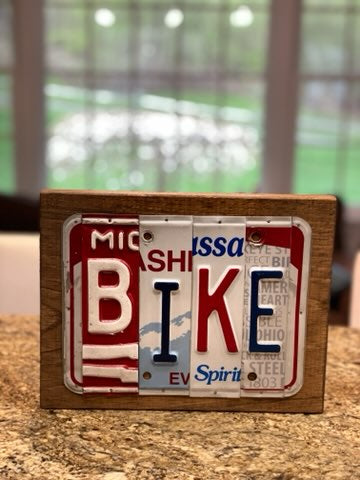 Signs made from License Plates - Eco Evolution