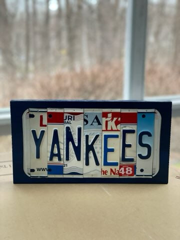 Signs made from License Plates - Eco Evolution