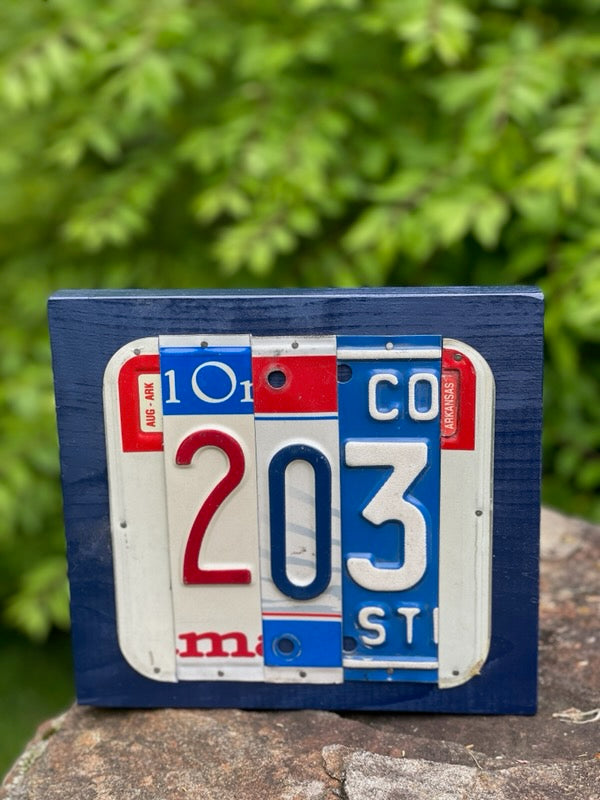 Signs made from License Plates - Eco Evolution