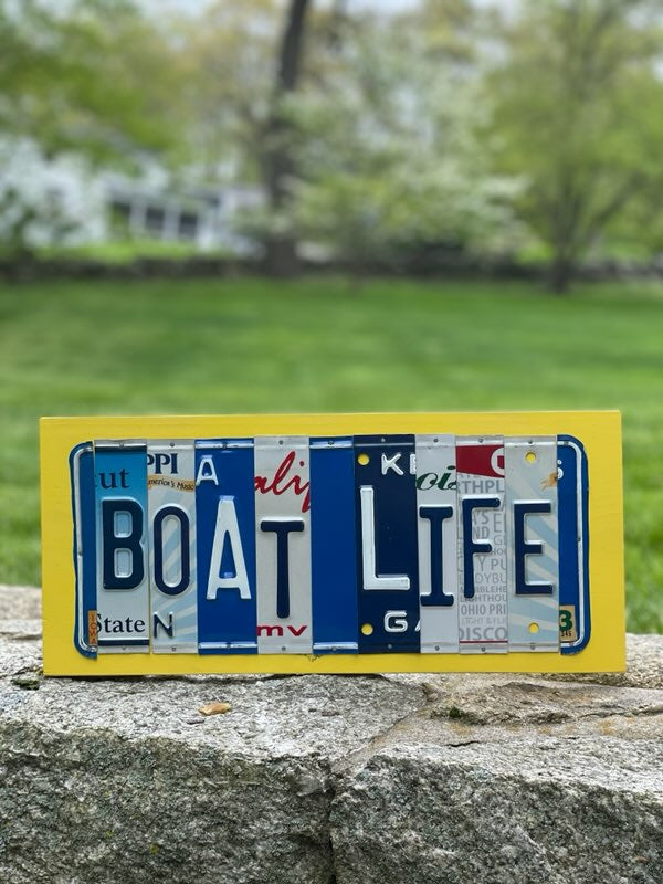 Signs made from License Plates - Eco Evolution
