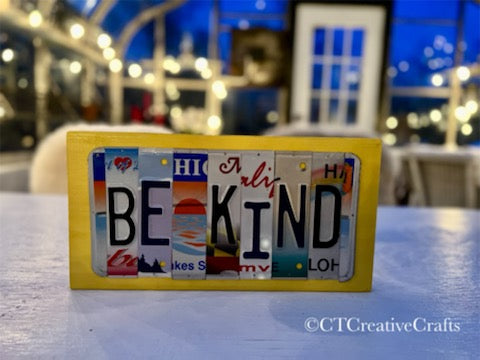 Signs made from License Plates - Eco Evolution