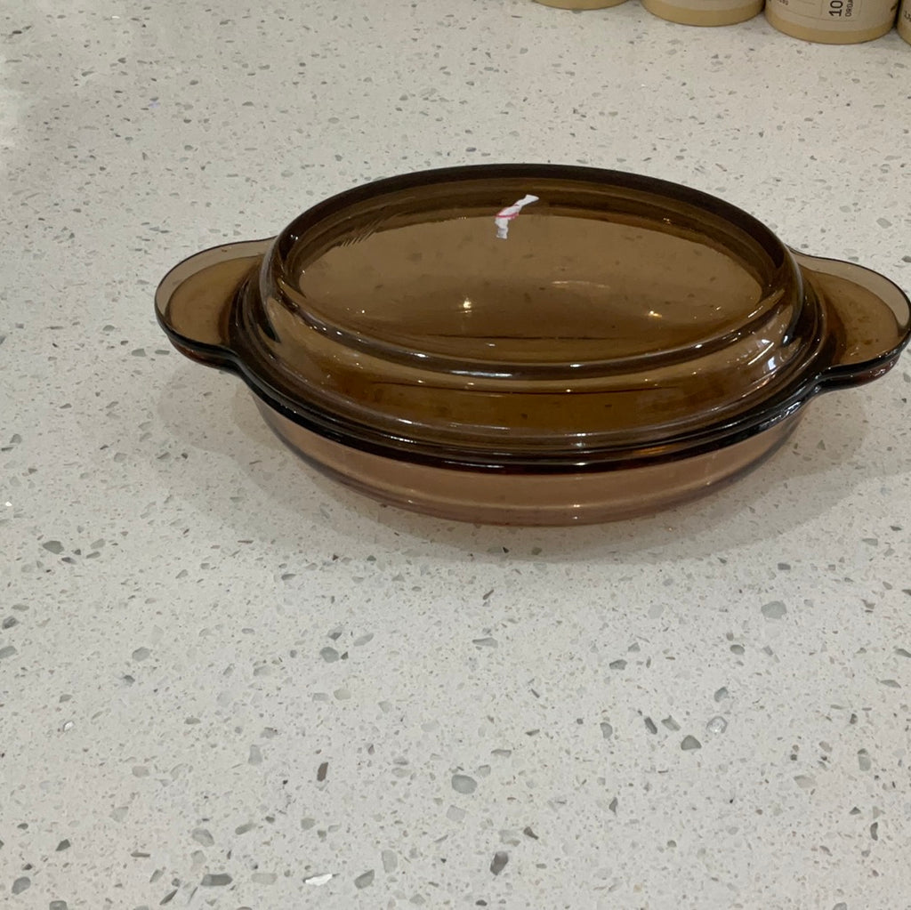 Small Peach Pyrex Bowl With Top - Eco Evolution