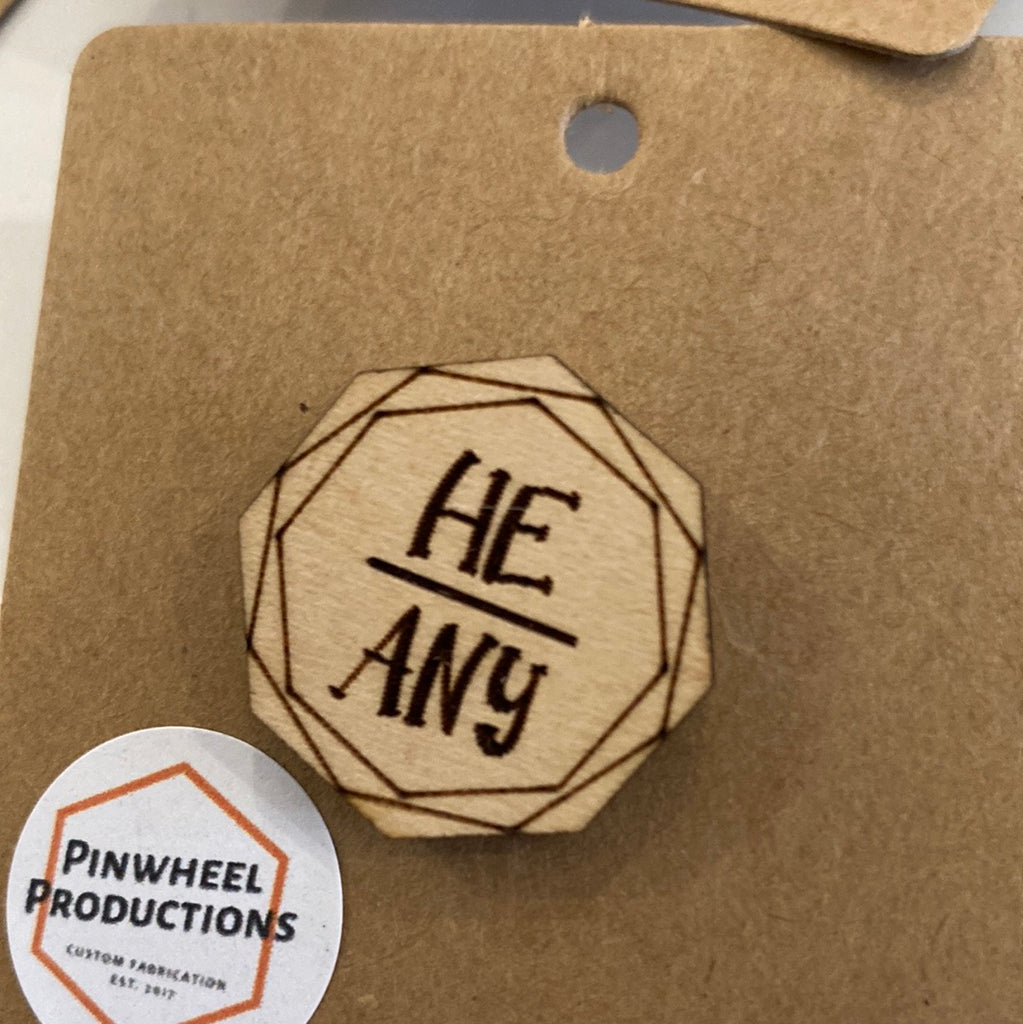 Pronoun pins- made from wood - Eco Evolution